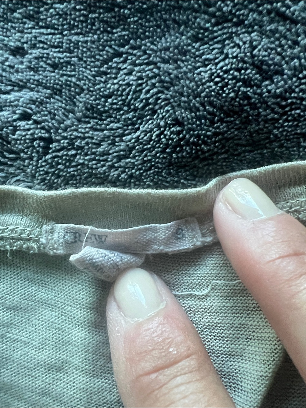 J. Crew Light Gray Short Sleeve Henley Graphic Tee - Picture 3 of 6
